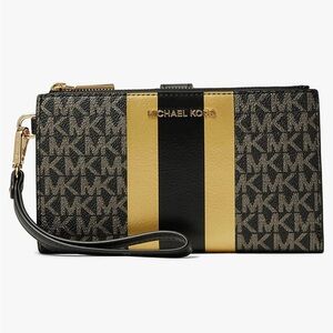 MICHAEL KORS ADELE JET SET Double Zip Wristlet